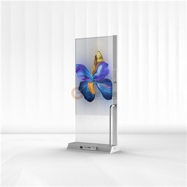 OLED透明触摸屏-55寸立式OLED屏，L型扶手款